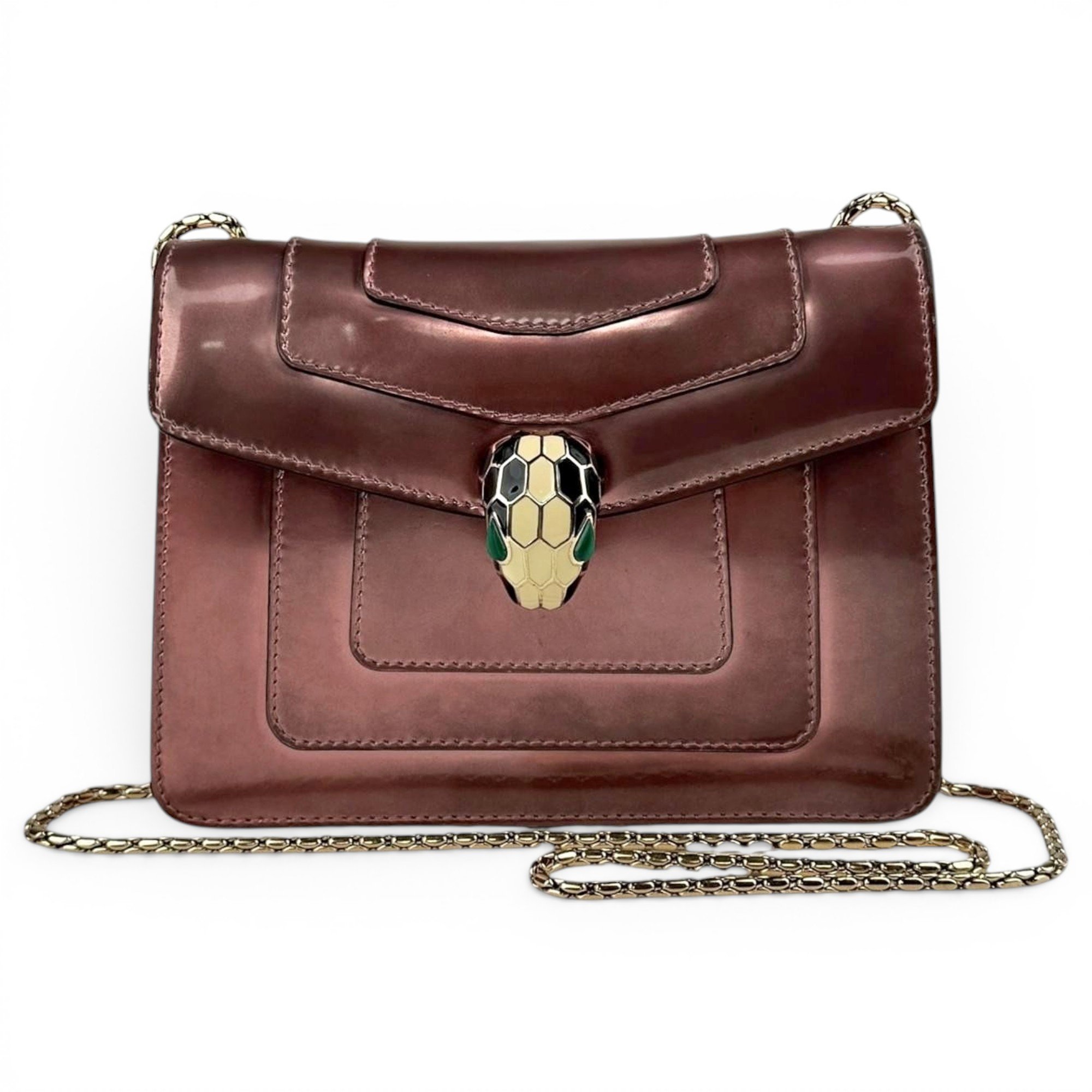 Serpenti patent leather crossbody bag