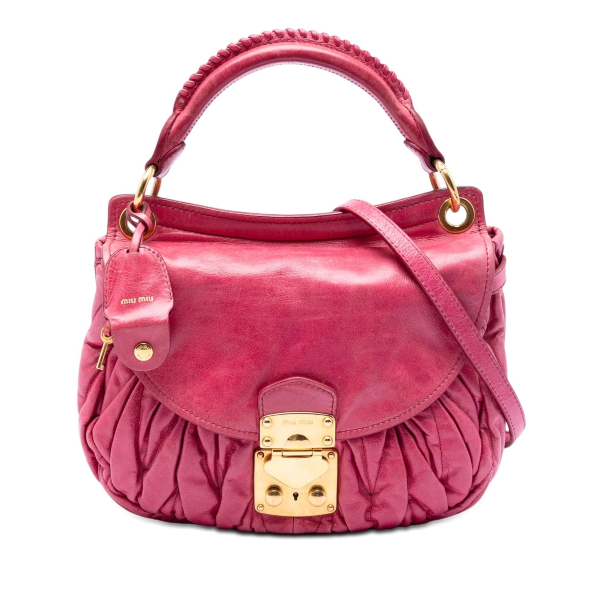 Matelassé leather satchel