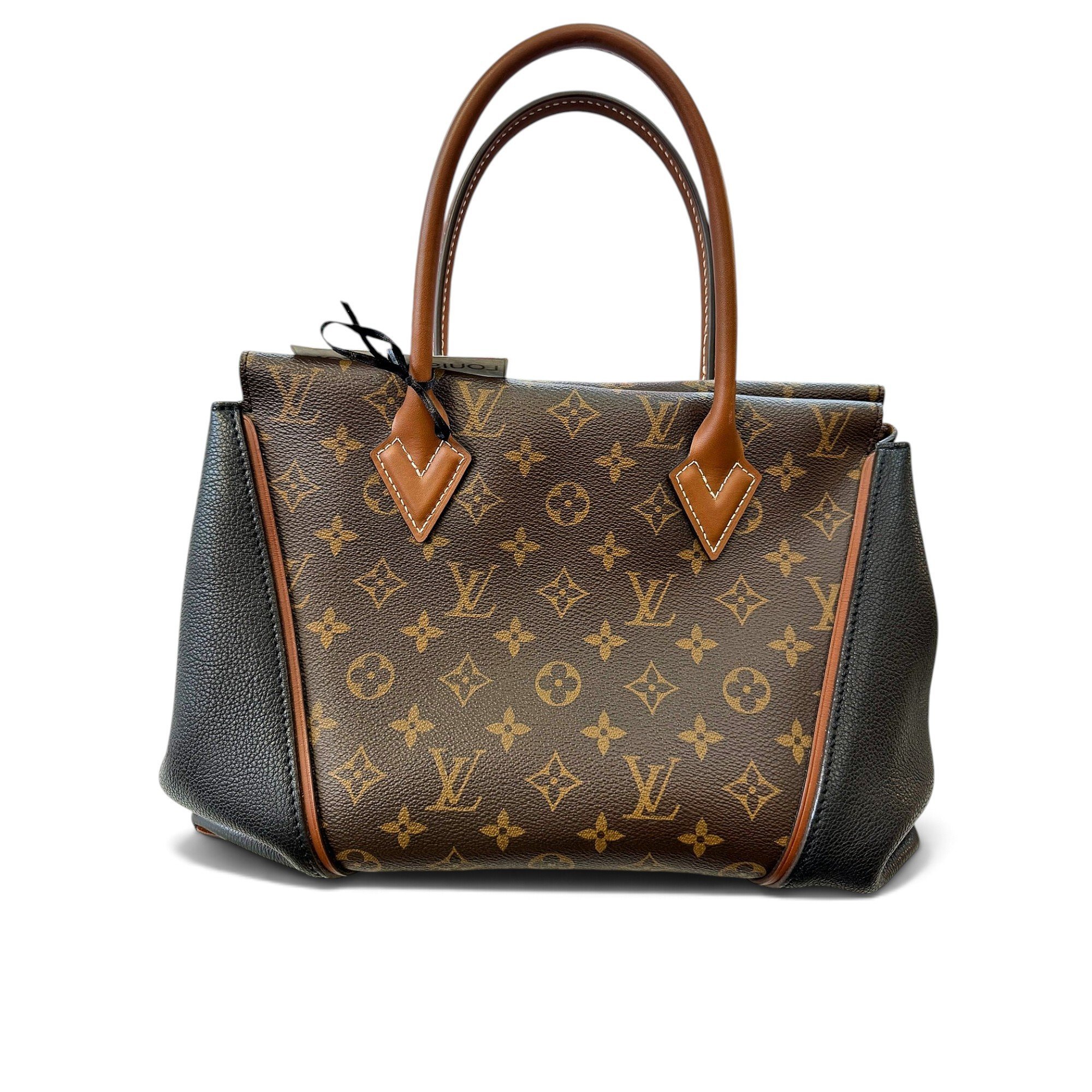 Tote W leather tote