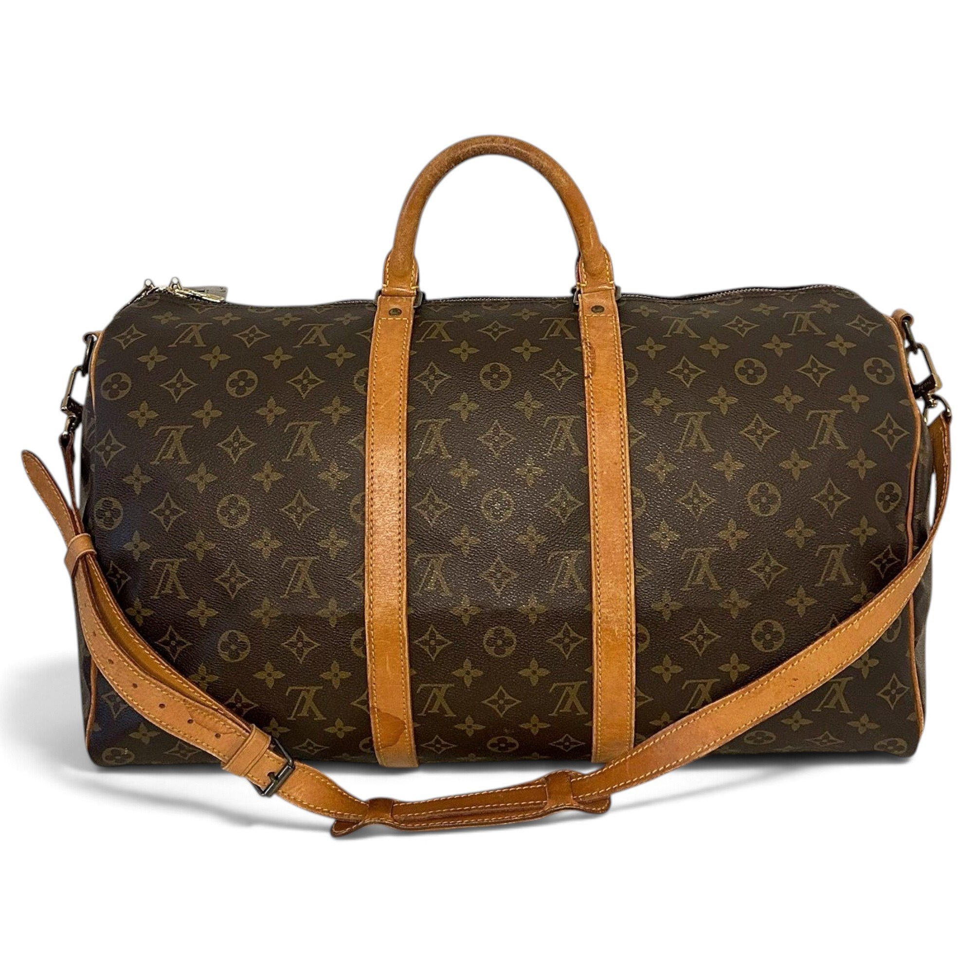 Keepall leather travel bag