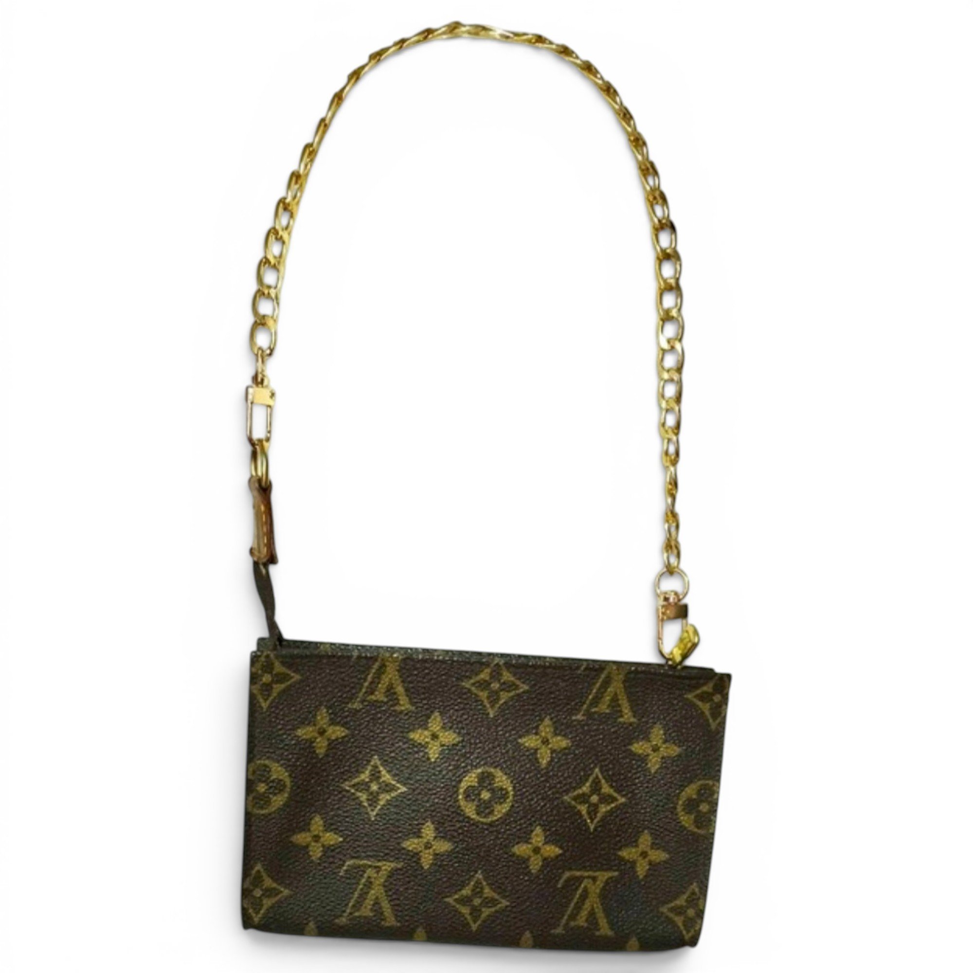 Leather clutch bag