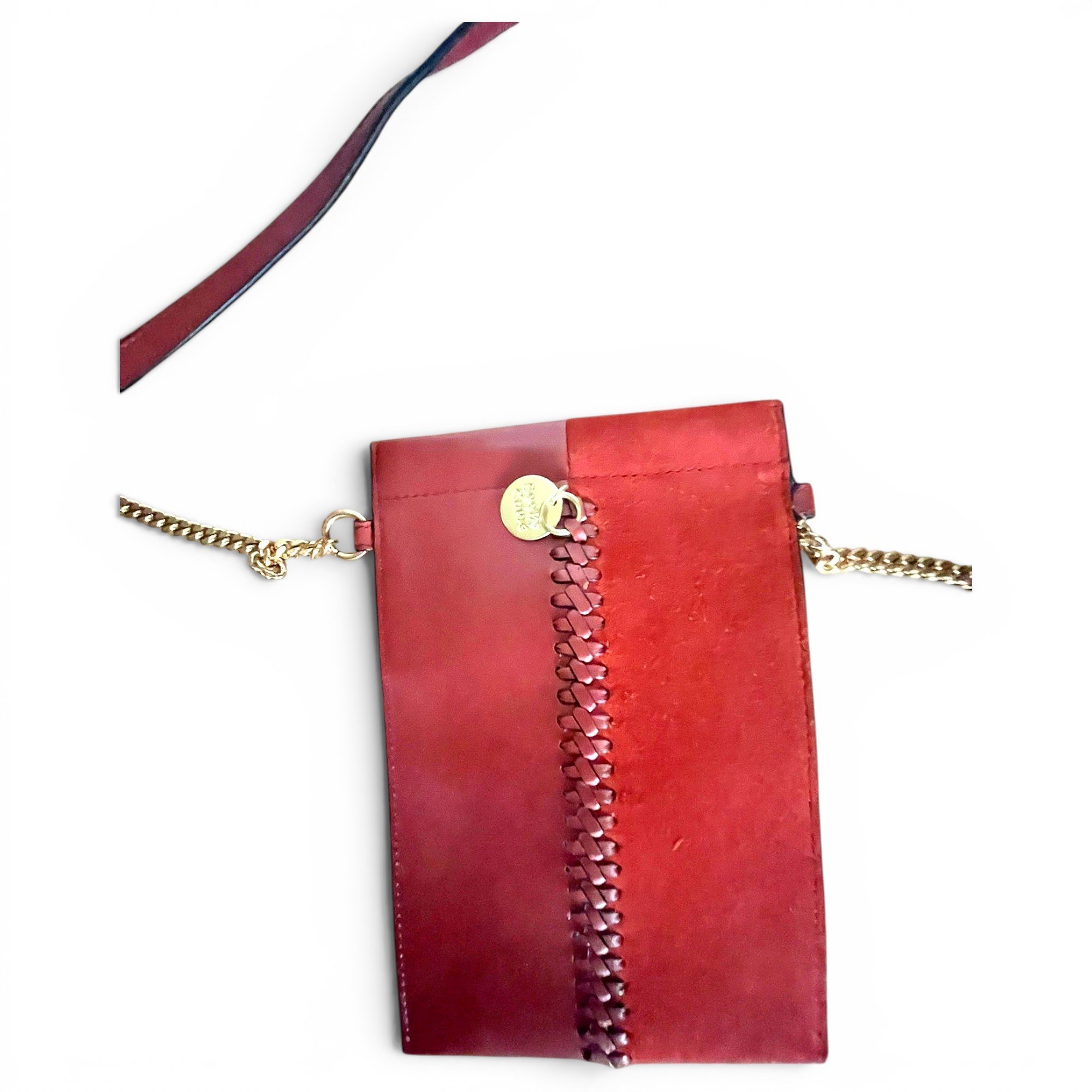 Leather clutch bag