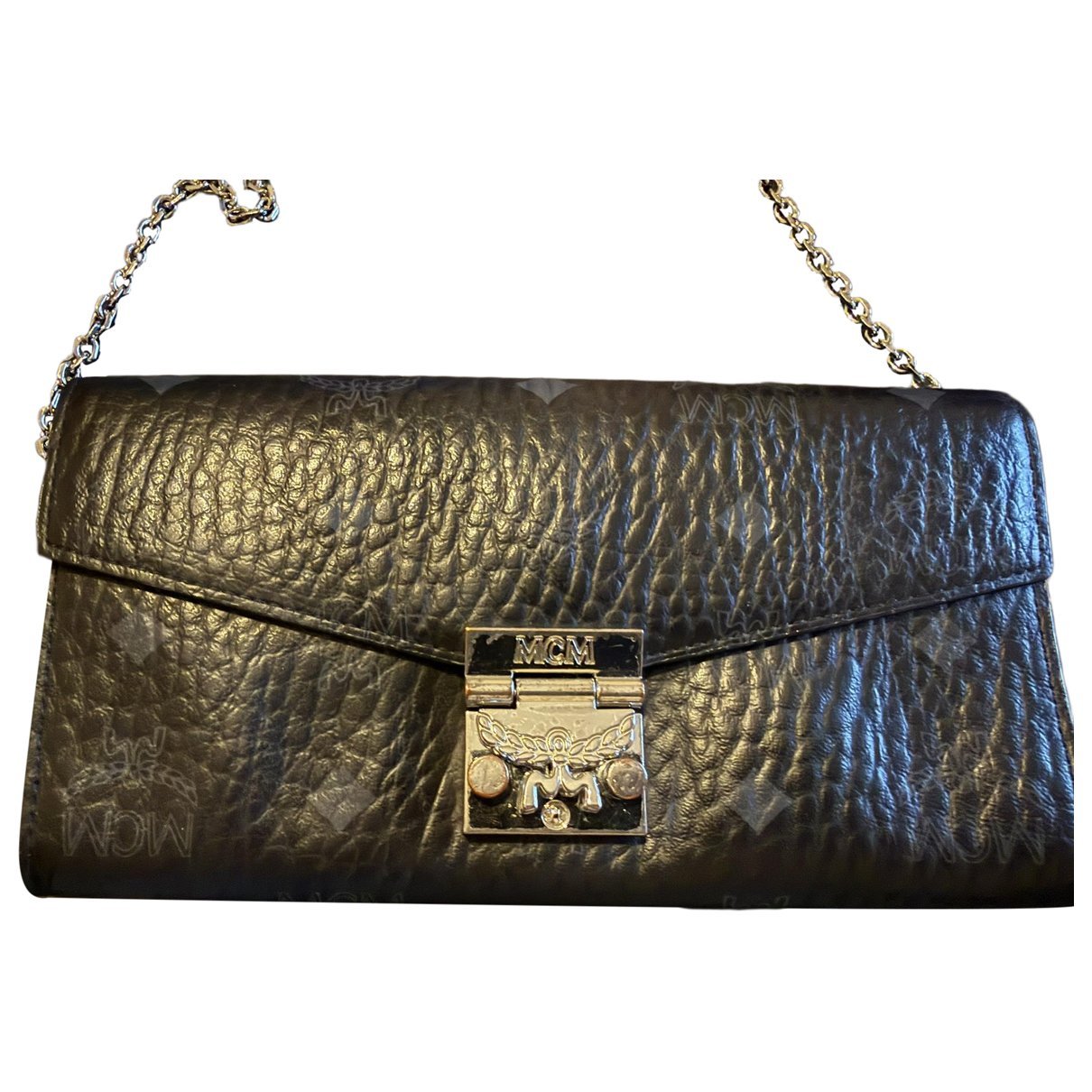 Leather clutch bag