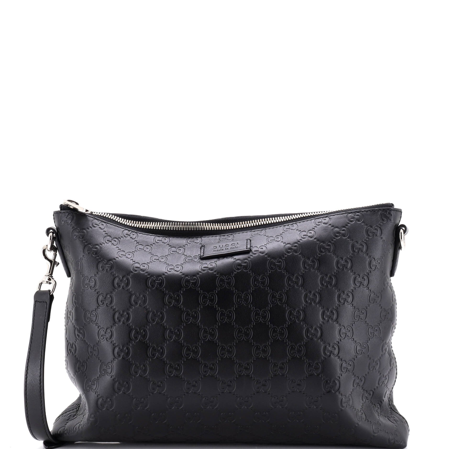 Convertible Zip Messenger Guccissima Leather Large