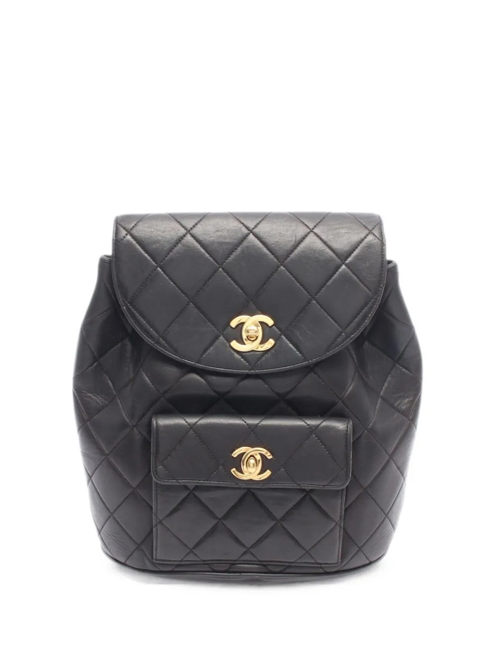 2021 matelassé turn-lock backpack
