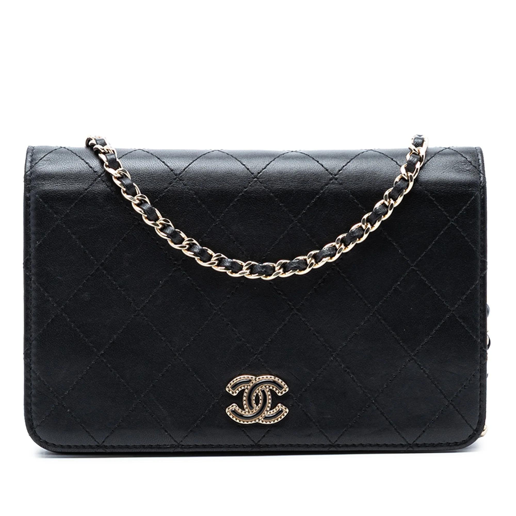 Wallet On Chain leather handbag