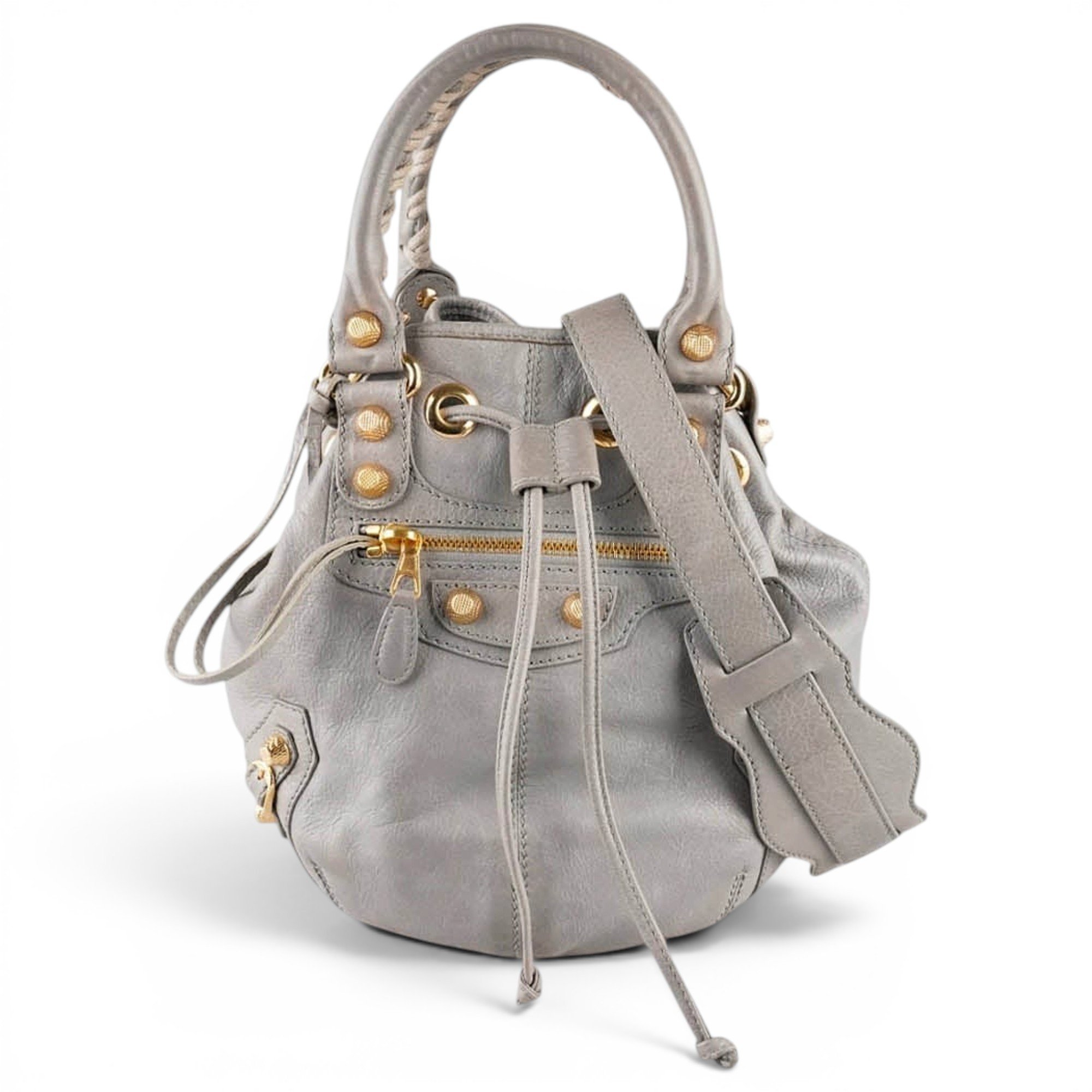 Balenciaga Pompon leather crossbody bag