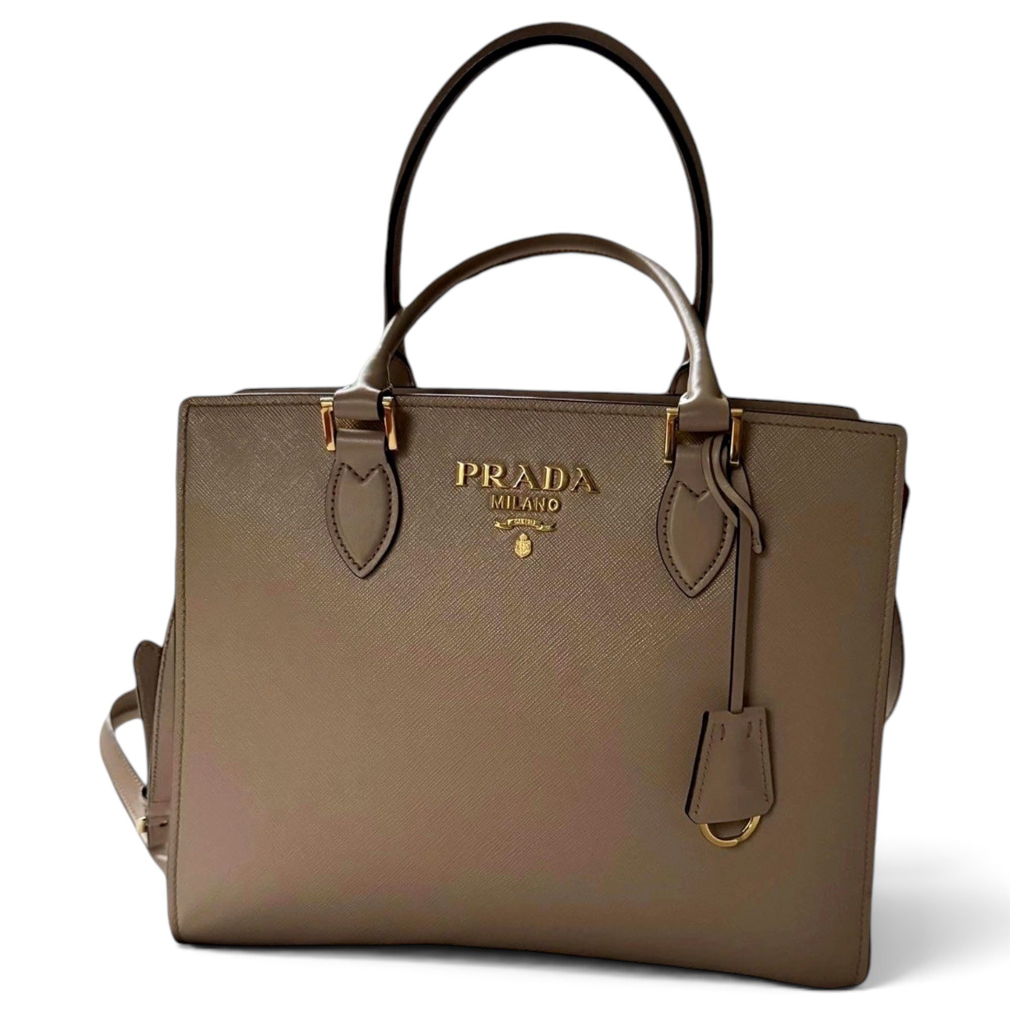 Monochrome leather crossbody bag