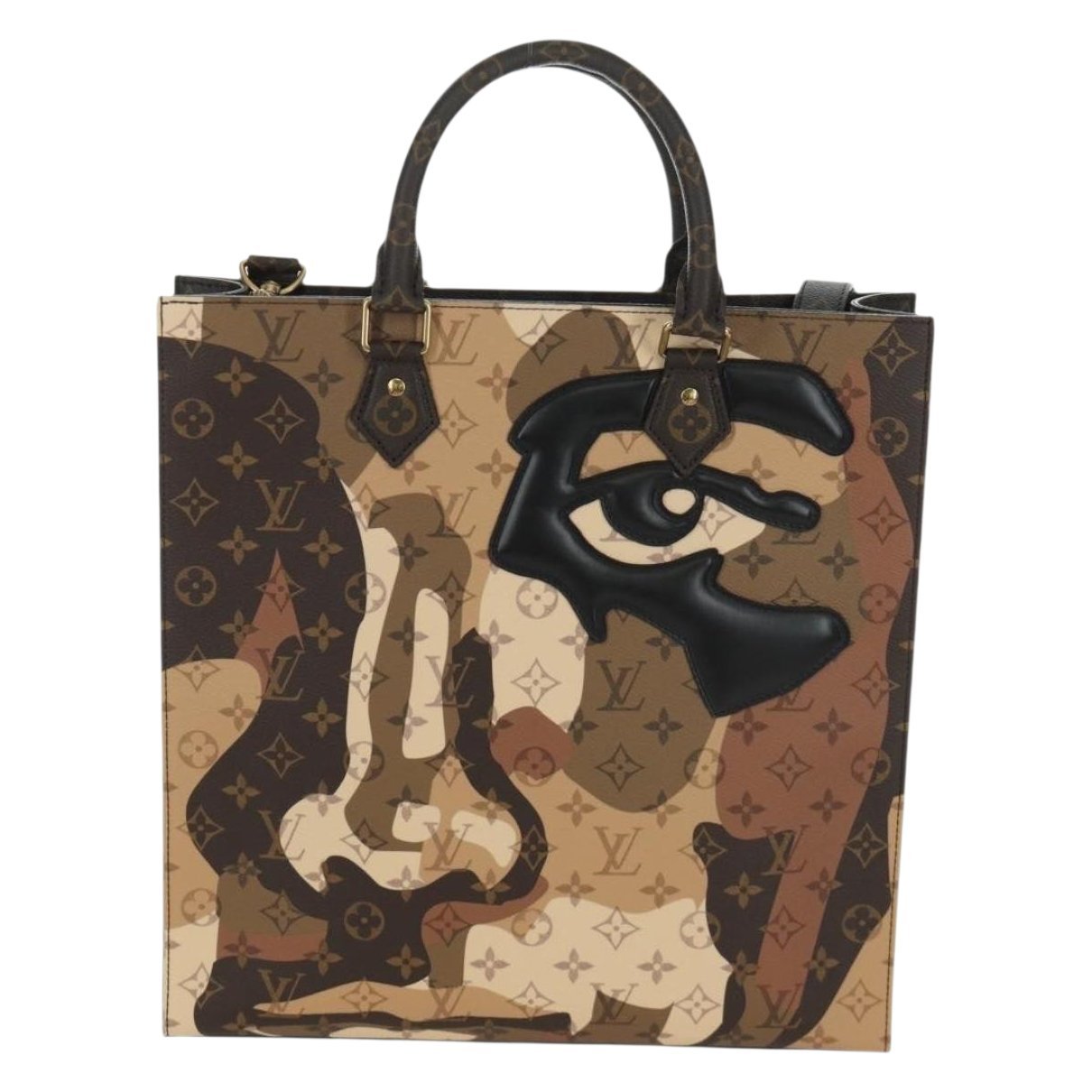 Plat leather handbag