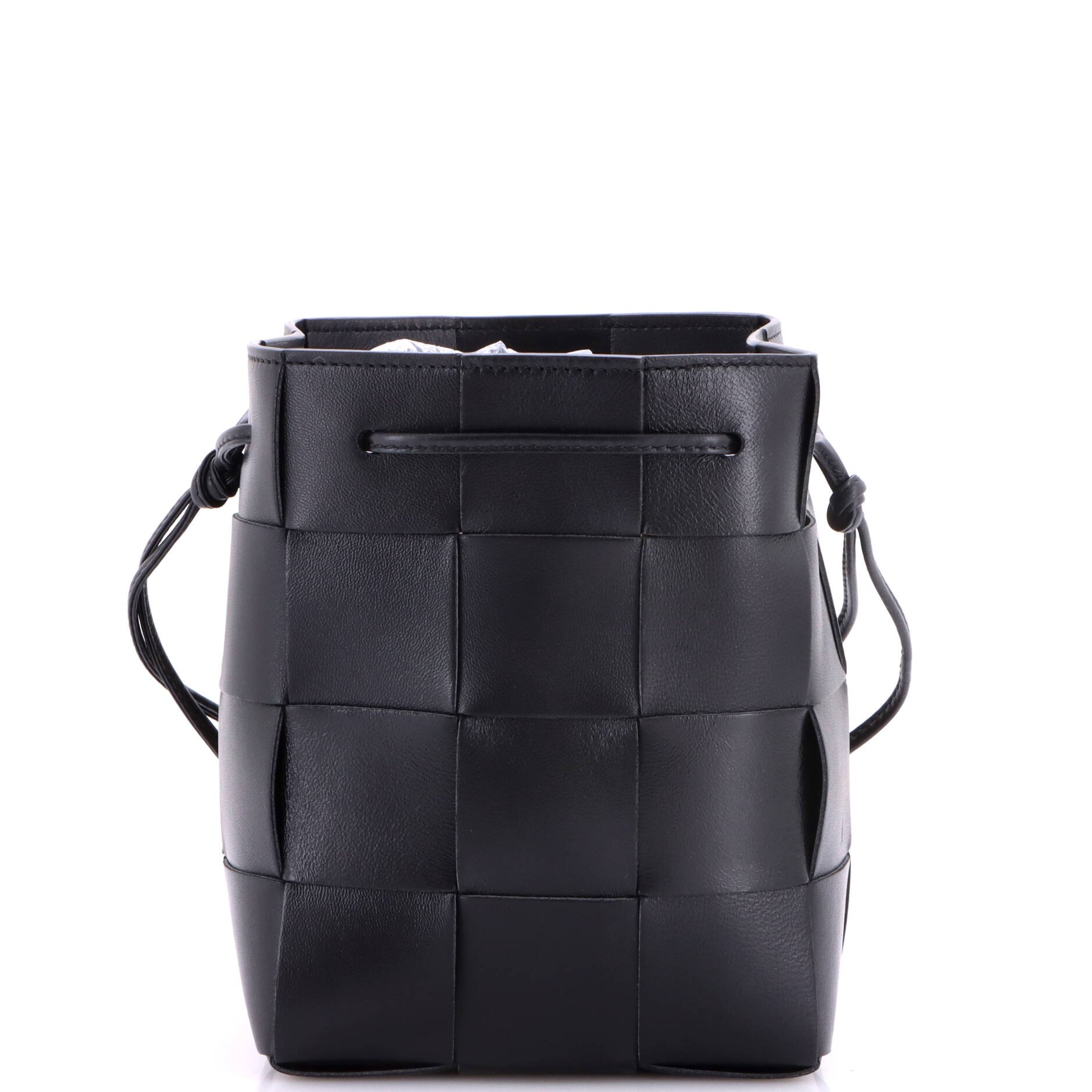 Cassette Bucket Bag Maxi Intrecciato Leather Small