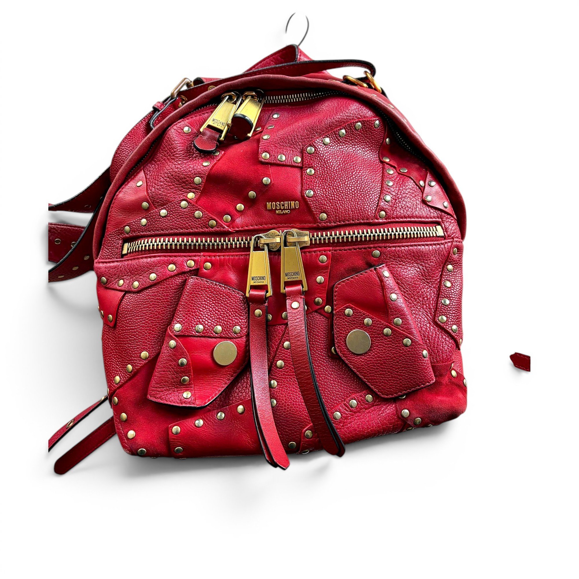 Moschino Biker leather backpack