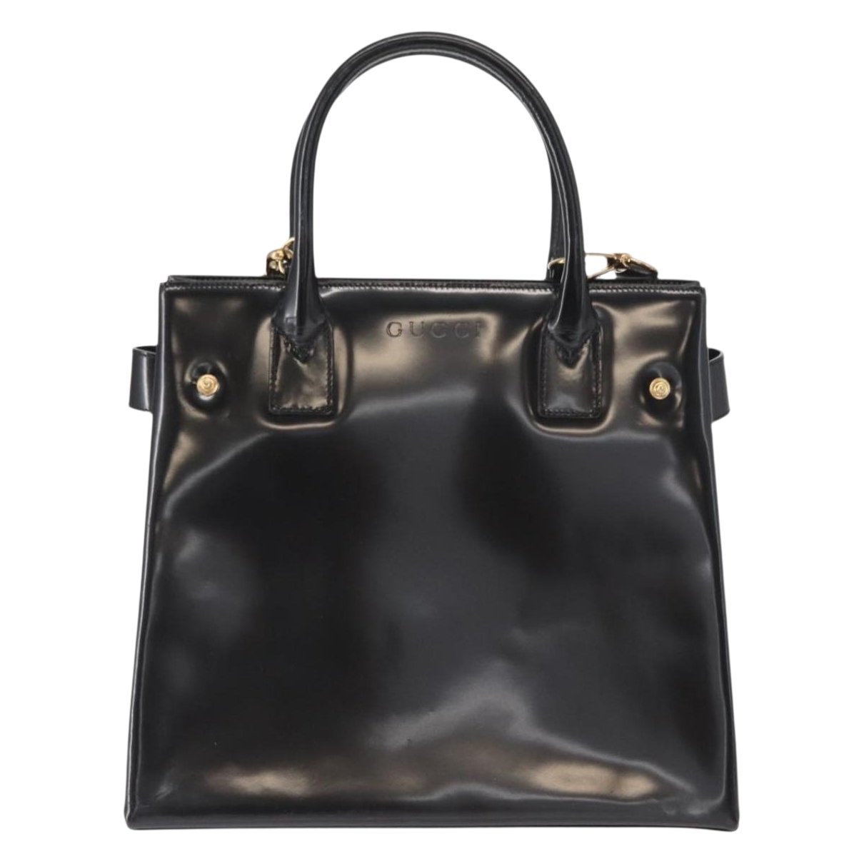 Patent leather handbag