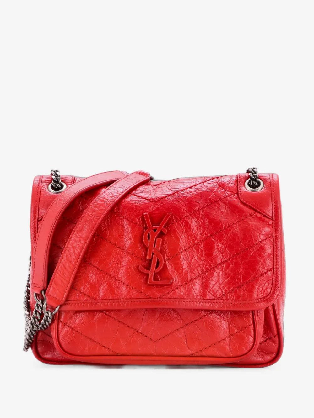Niki Chain Flap Bag Matelasse Chevron Leather Baby shoulder bag