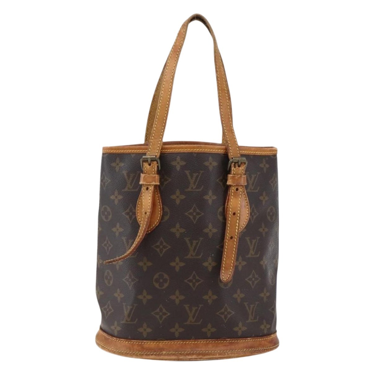 Bucket leather handbag