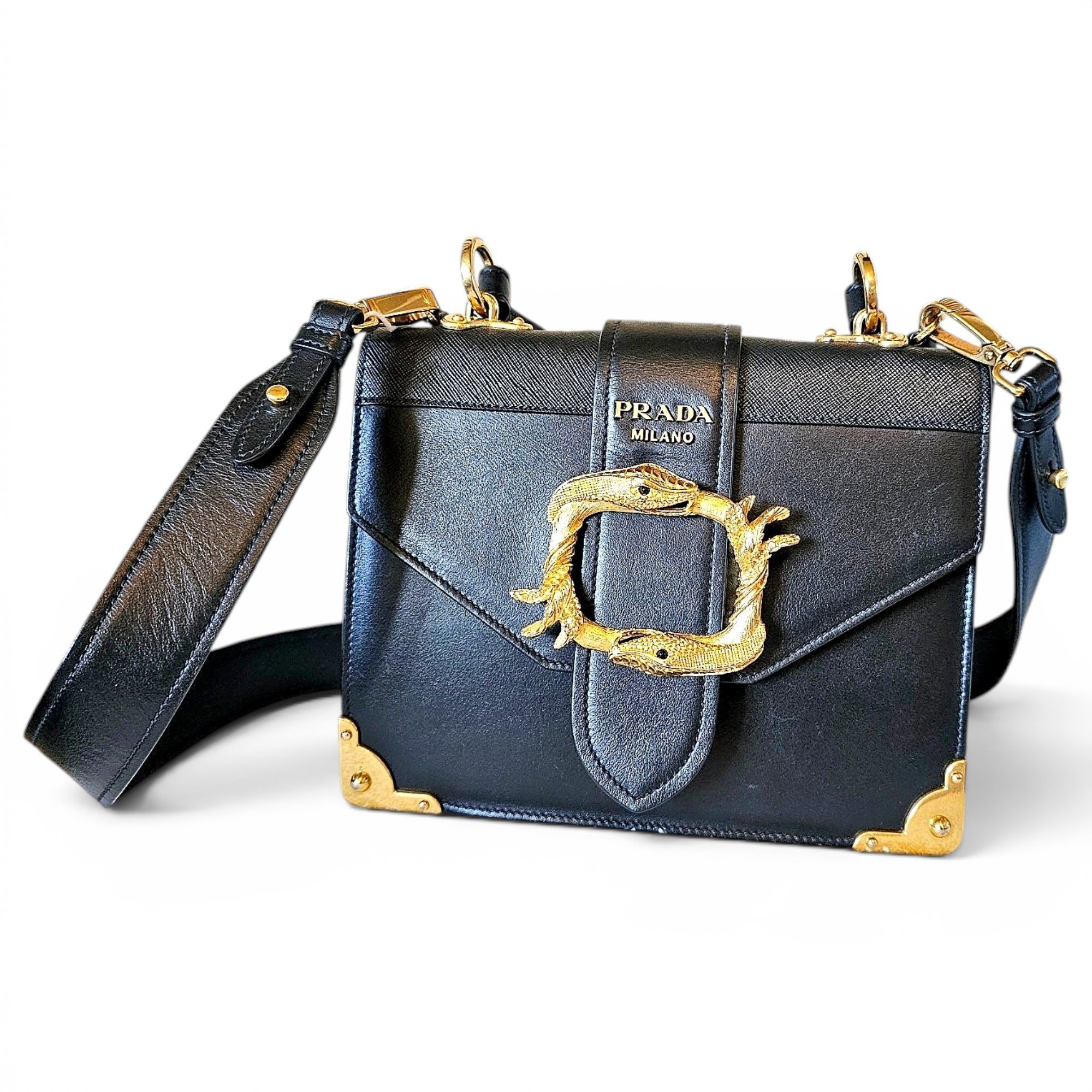 Cahier leather handbag