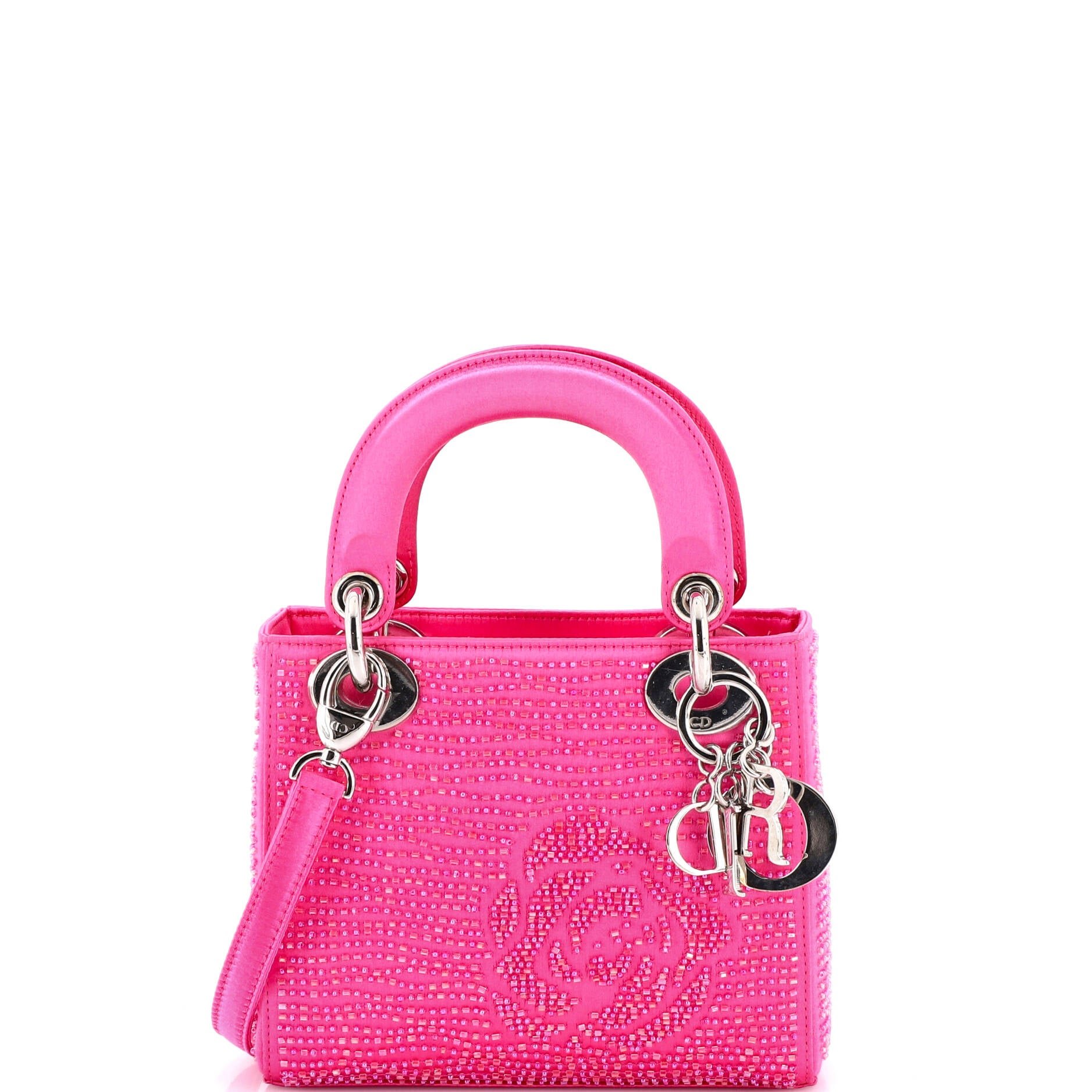 Dior Lady Dior Bag Embellished Satin Mini
