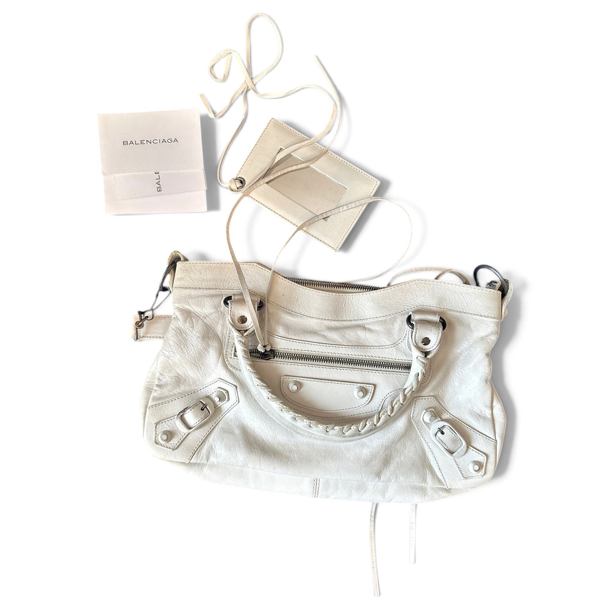 City leather handbag