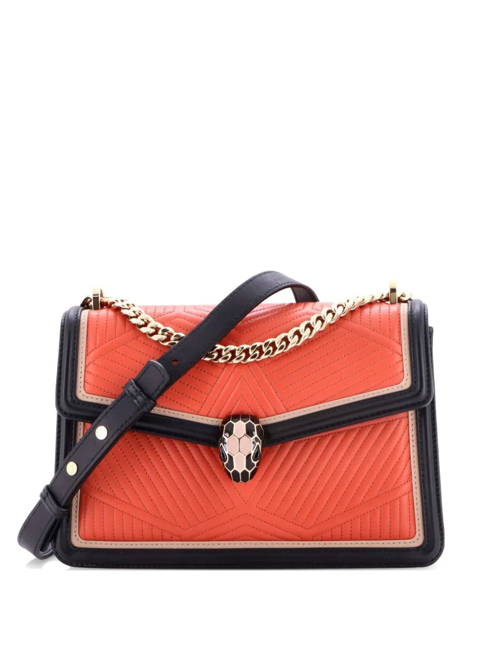 Serpenti Forever Shoulder Bag Quilted Leather Small crossbody bag