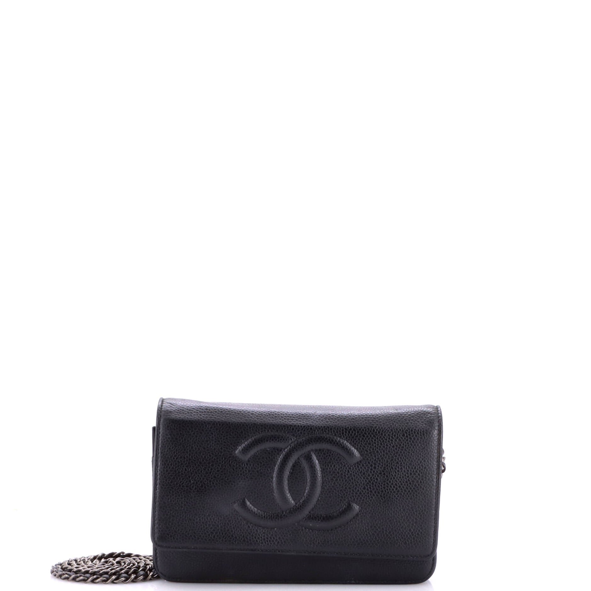 Chanel Timeless Wallet on Chain Caviar