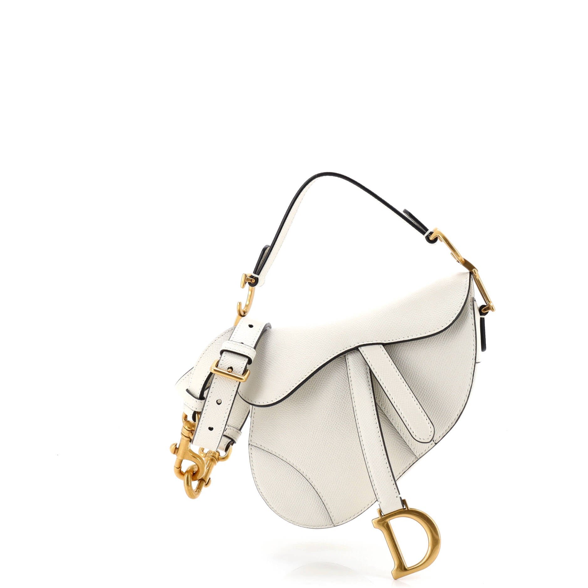 Dior Saddle Handbag with Strap Leather Mini
