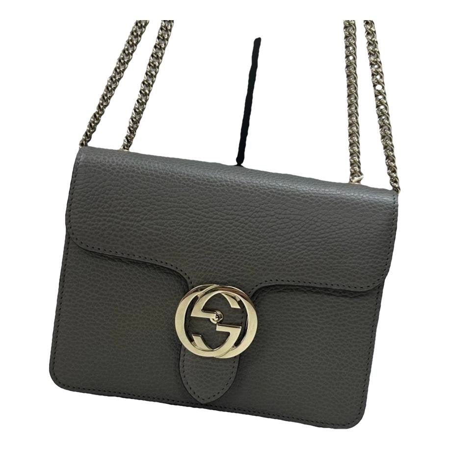 Interlocking leather handbag
