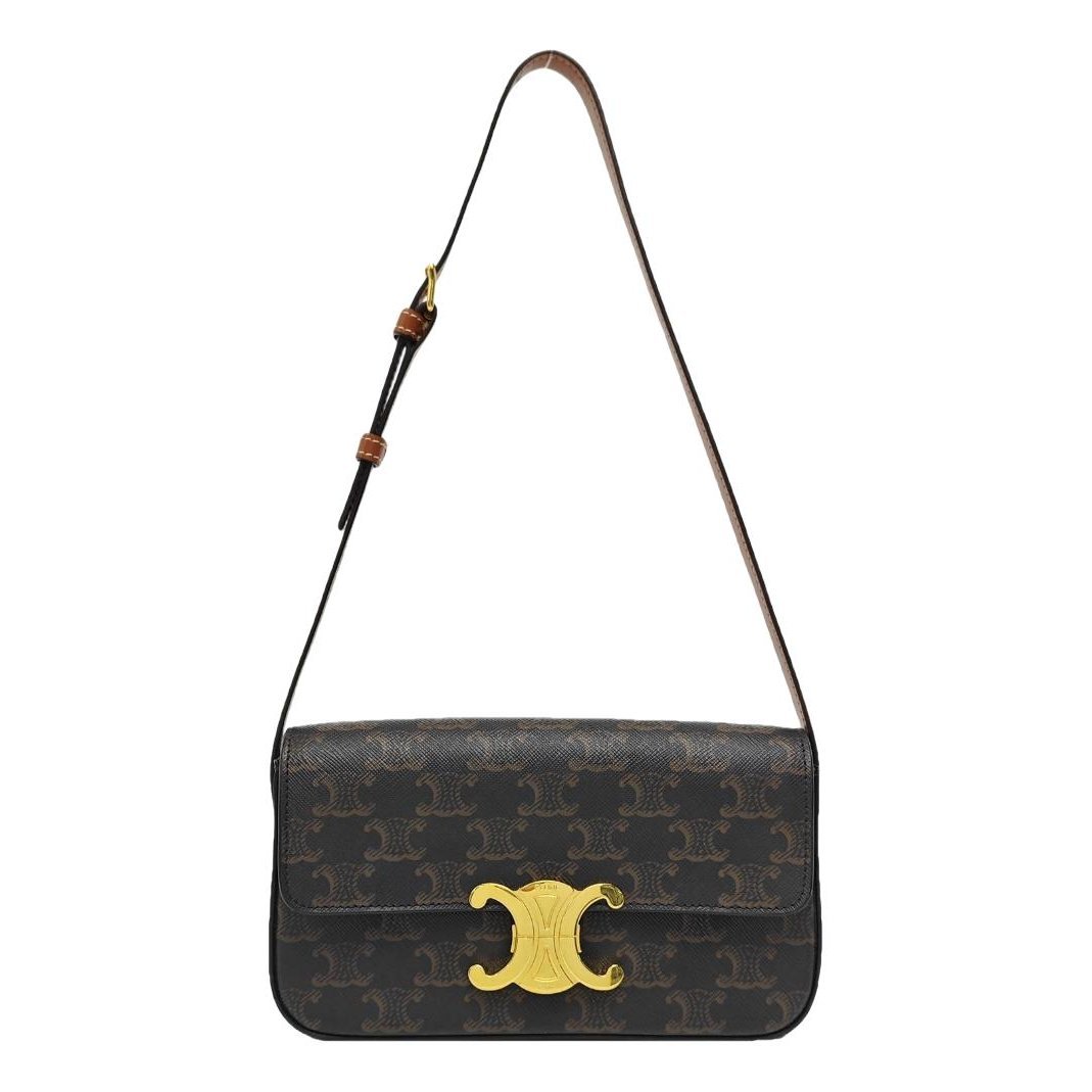 Triomphe Long cloth handbag