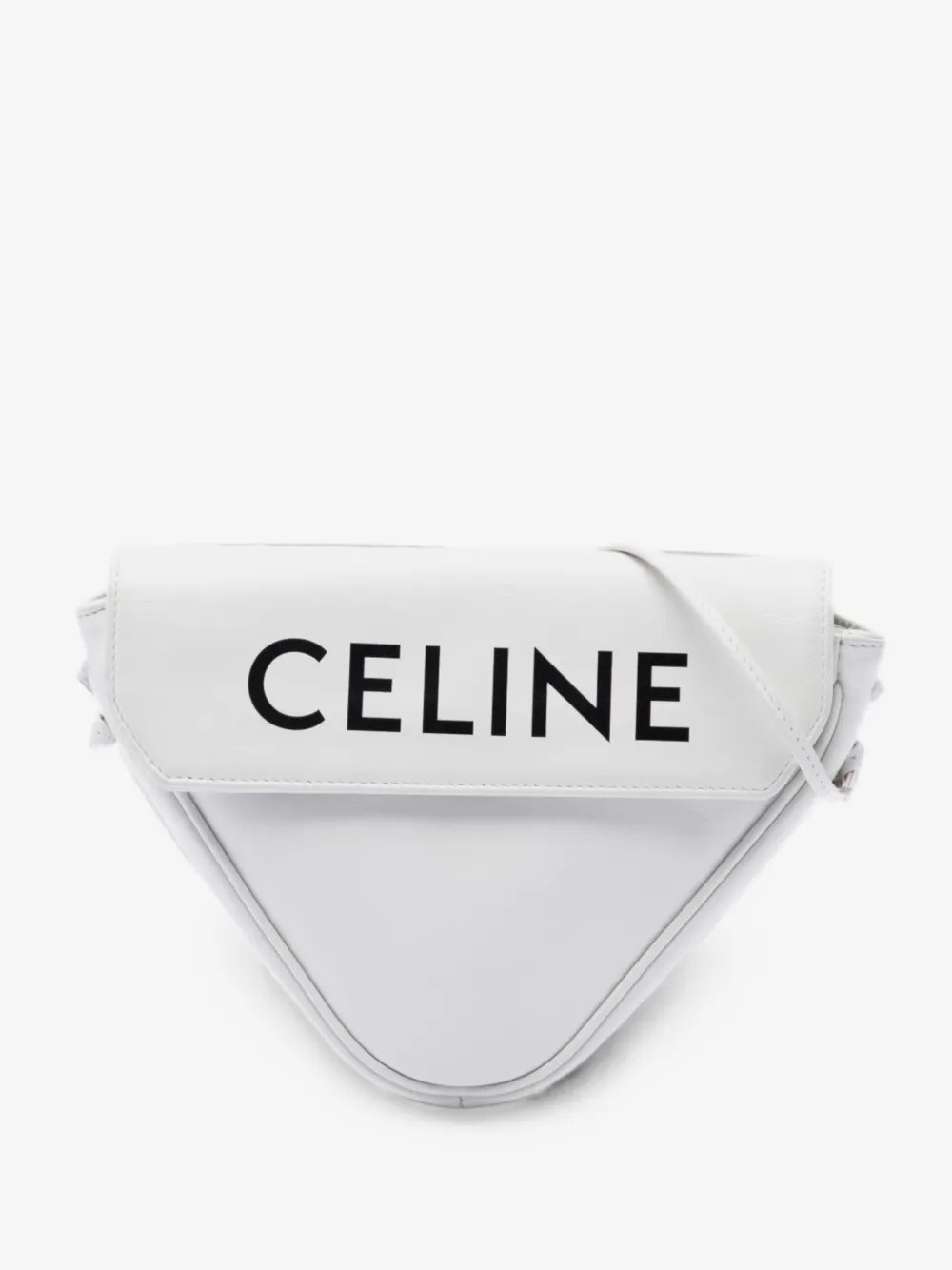 2020 Smooth Calfskin Logo Triangle crossbody bag