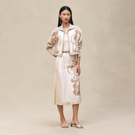 "Brides de Gala" short zipped jacket