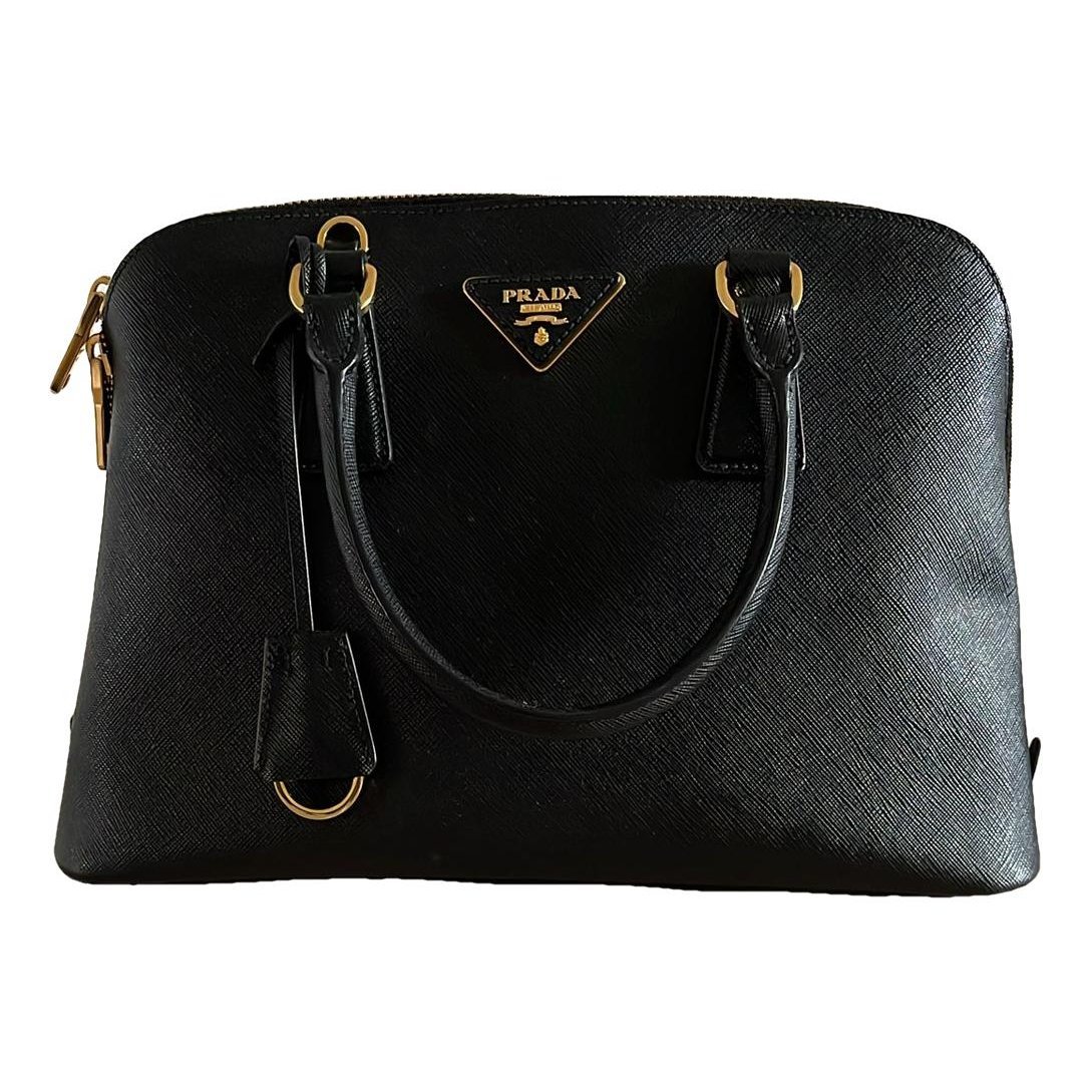 Double leather handbag