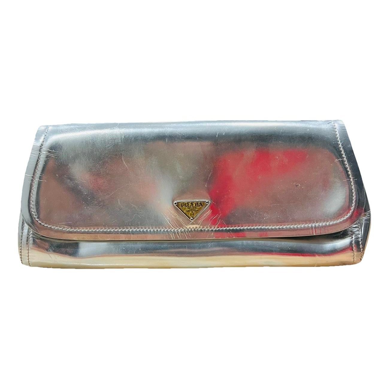 Leather clutch bag