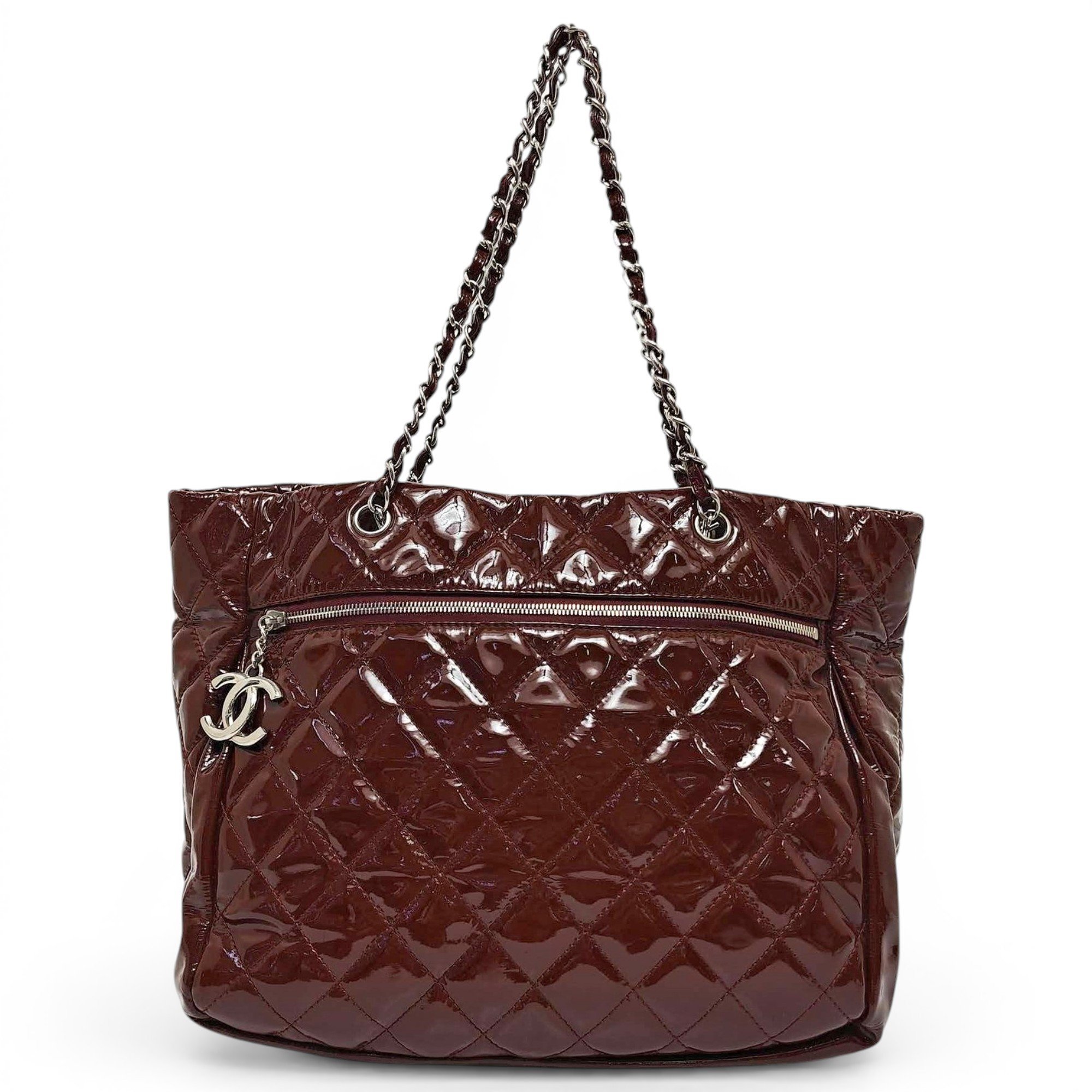 Patent leather handbag