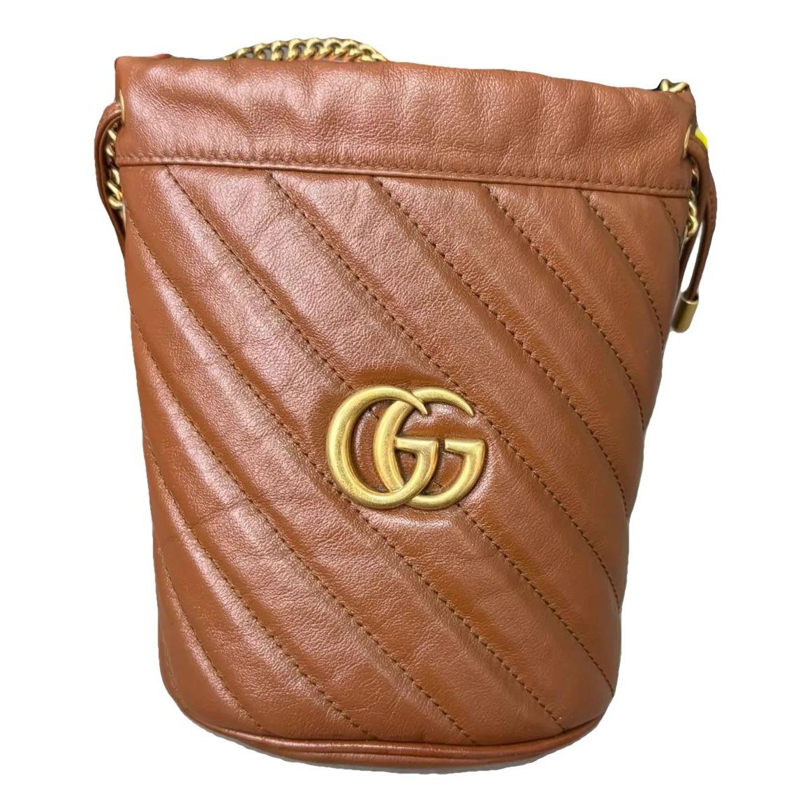 GG Marmont Chain Bucket leather handbag