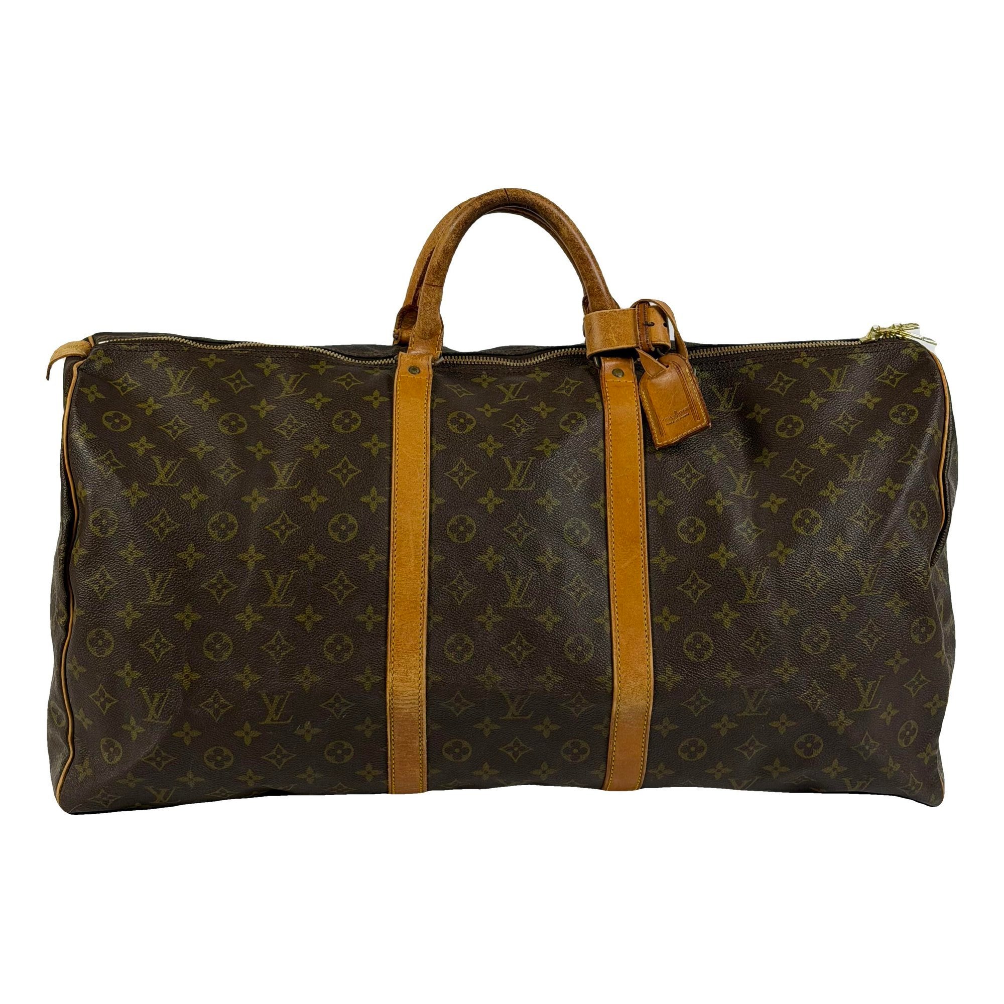 Keepall leather travel bag