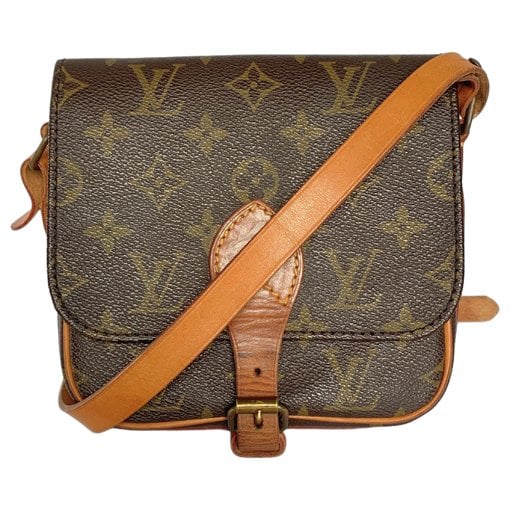 Cartouchière leather handbag