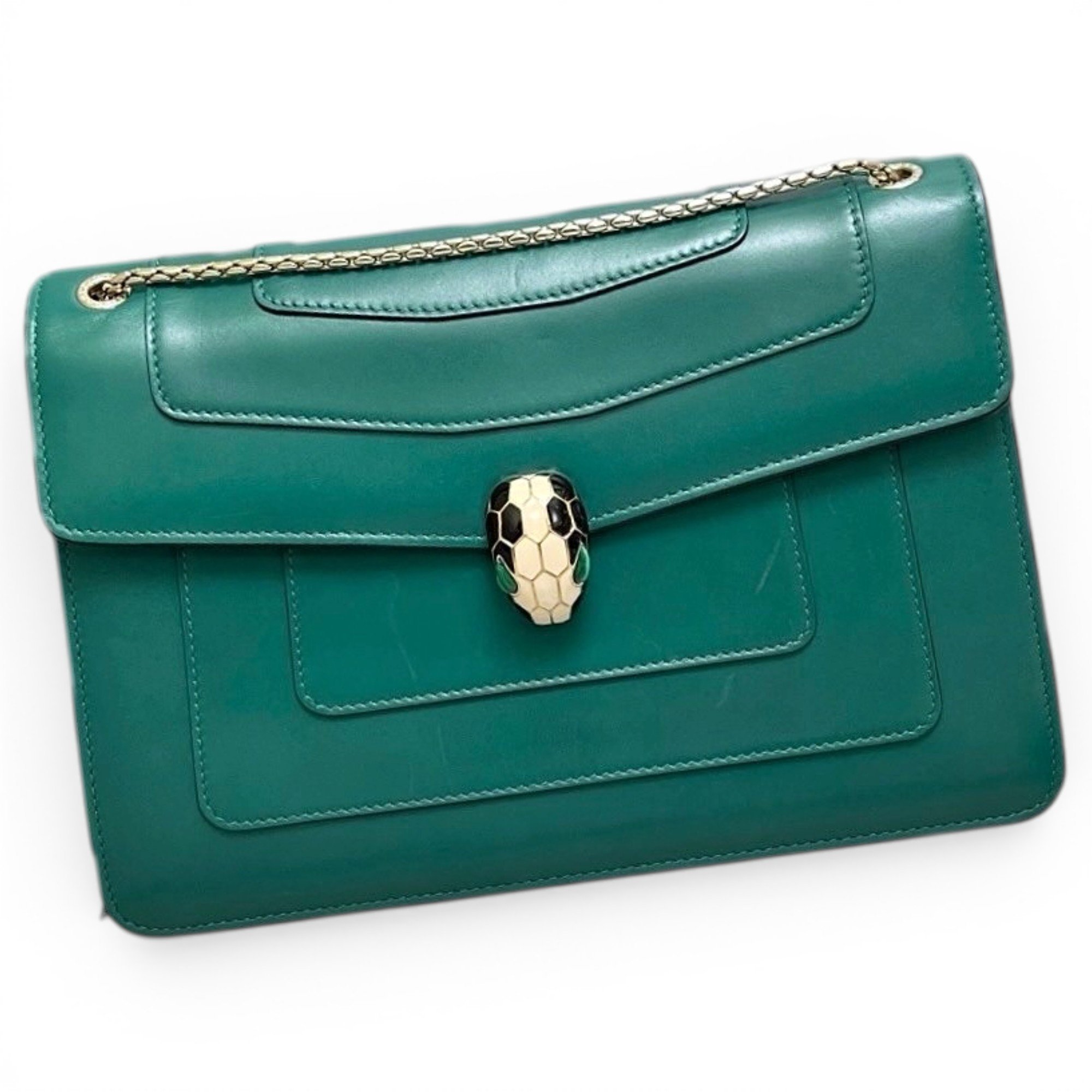 Serpenti leather handbag