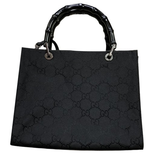 Gucci Vintage Bamboo cloth tote