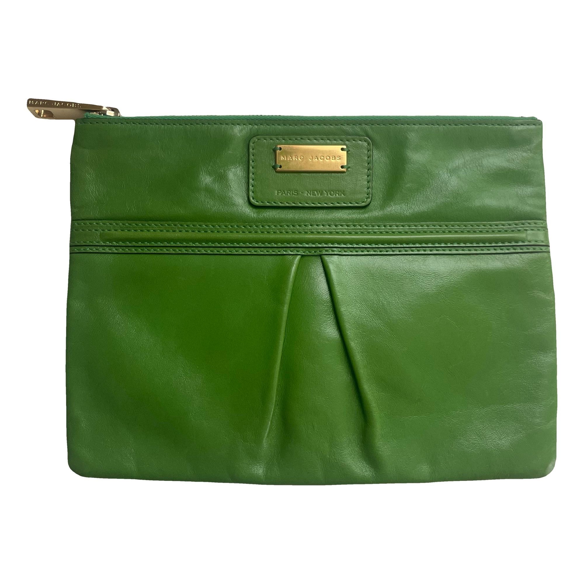 Leather clutch bag