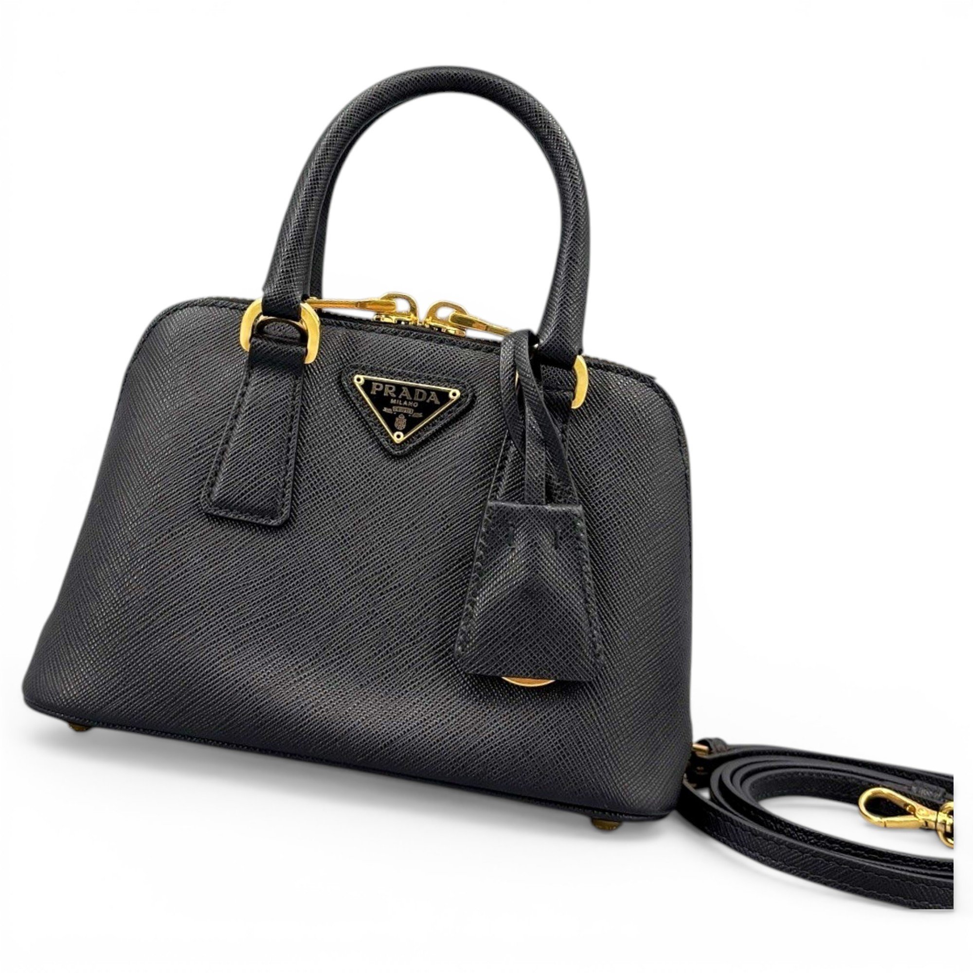 Prada Promenade leather handbag