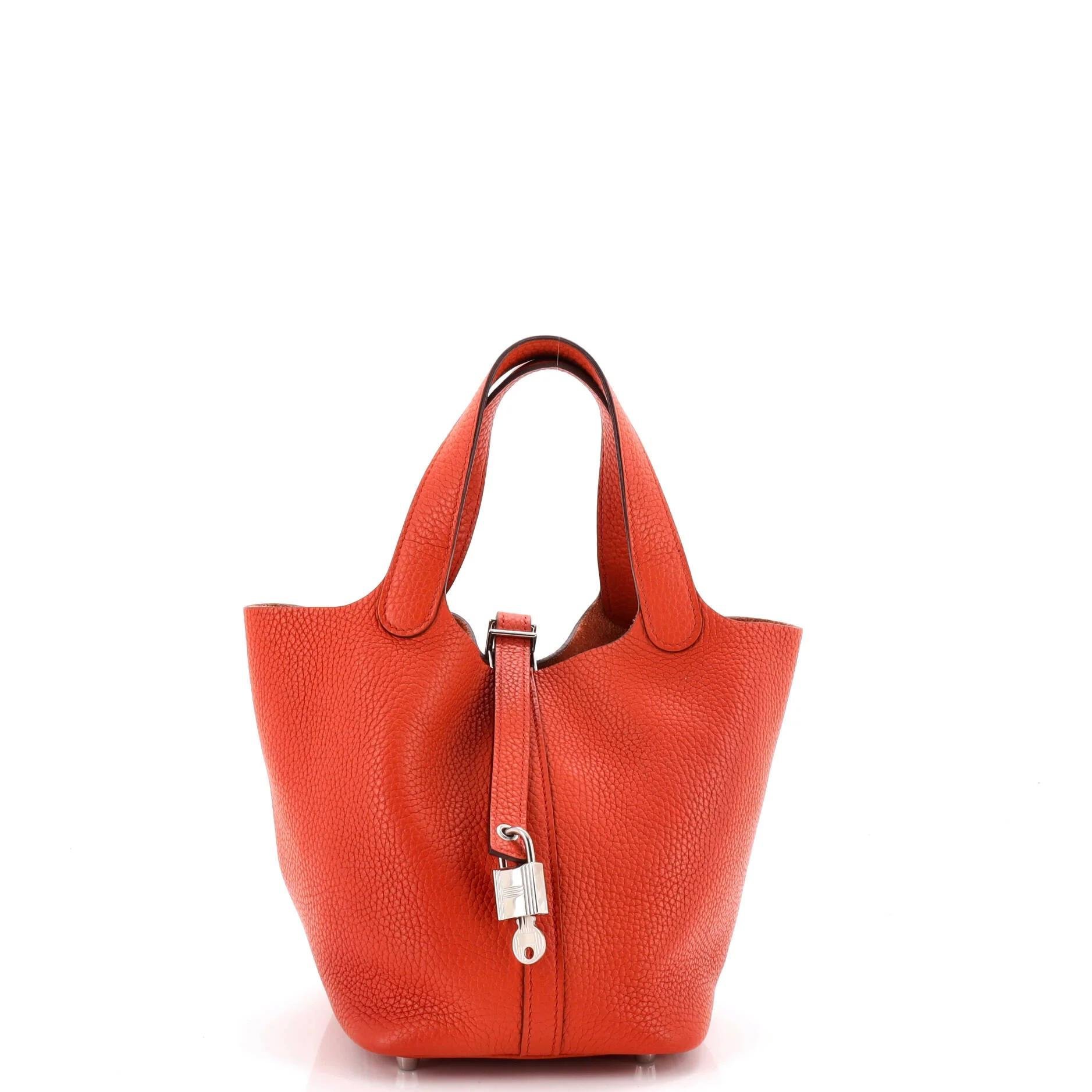 Picotin leather handbag