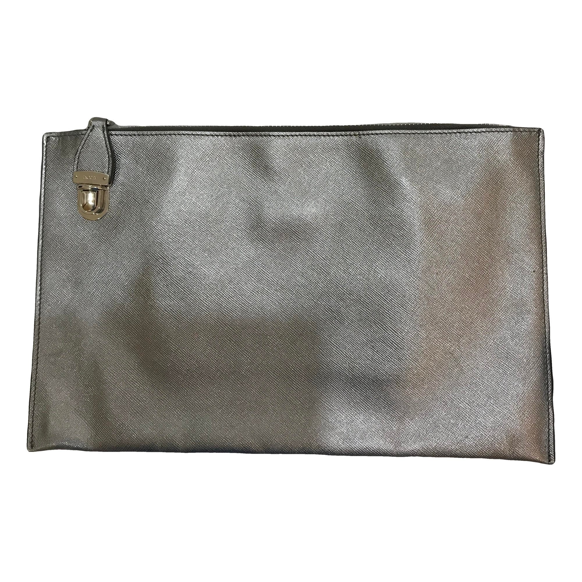 Leather clutch bag