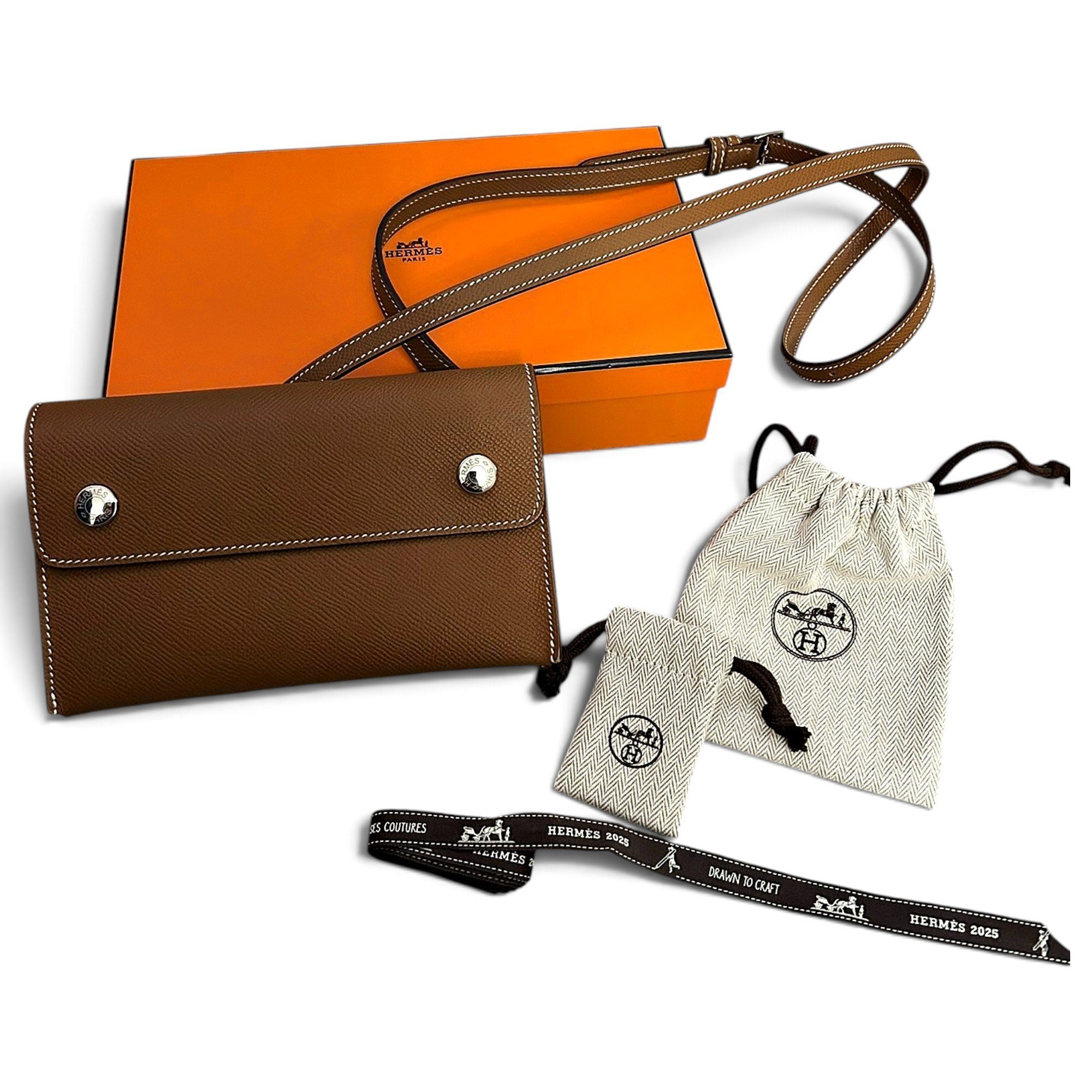 Hermesnap leather crossbody bag