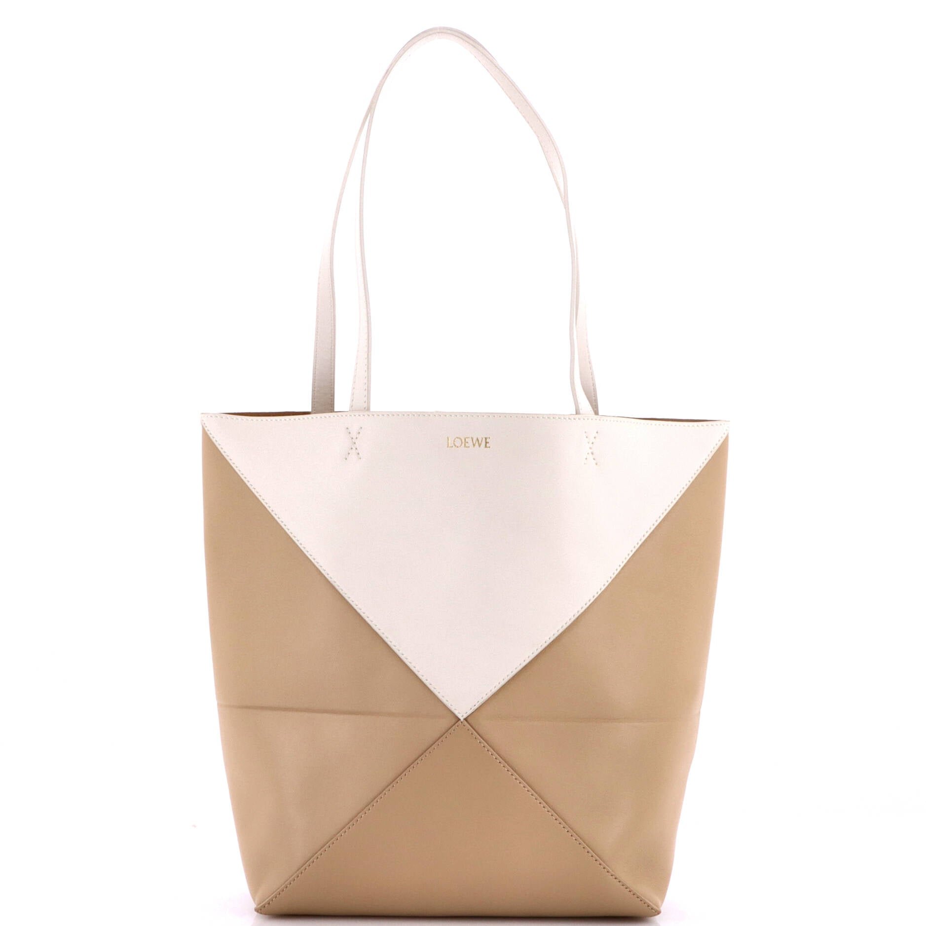Puzzle Fold Tote Leather Medium
