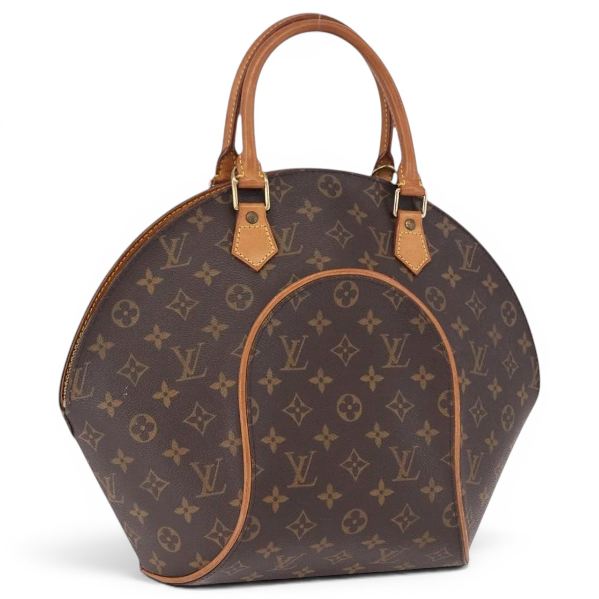Ellipse leather handbag