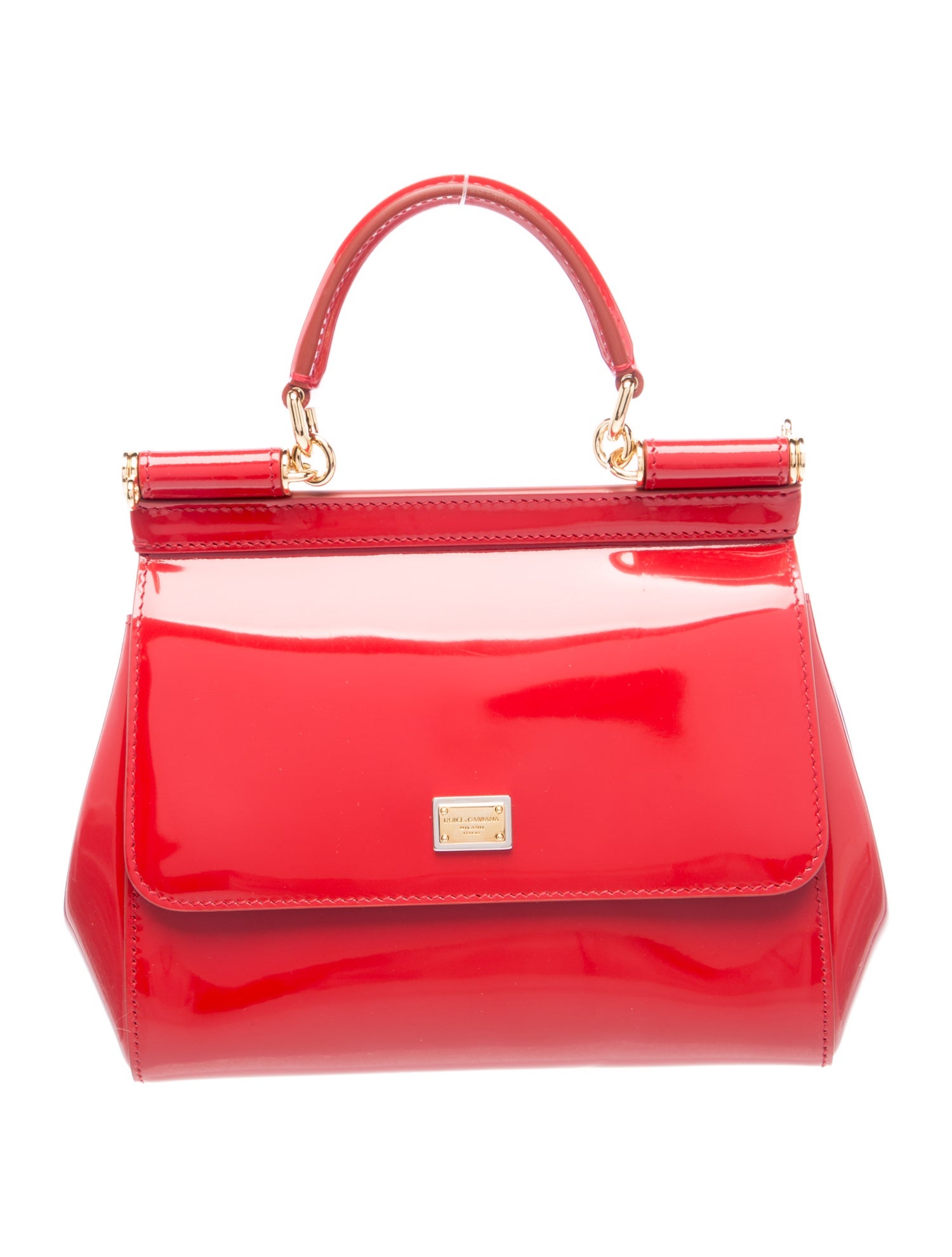 Patent Leather Top Handle Bag