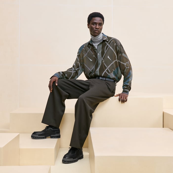 Kaki "Parcours Sans Faute" Boxy Fit Shirt