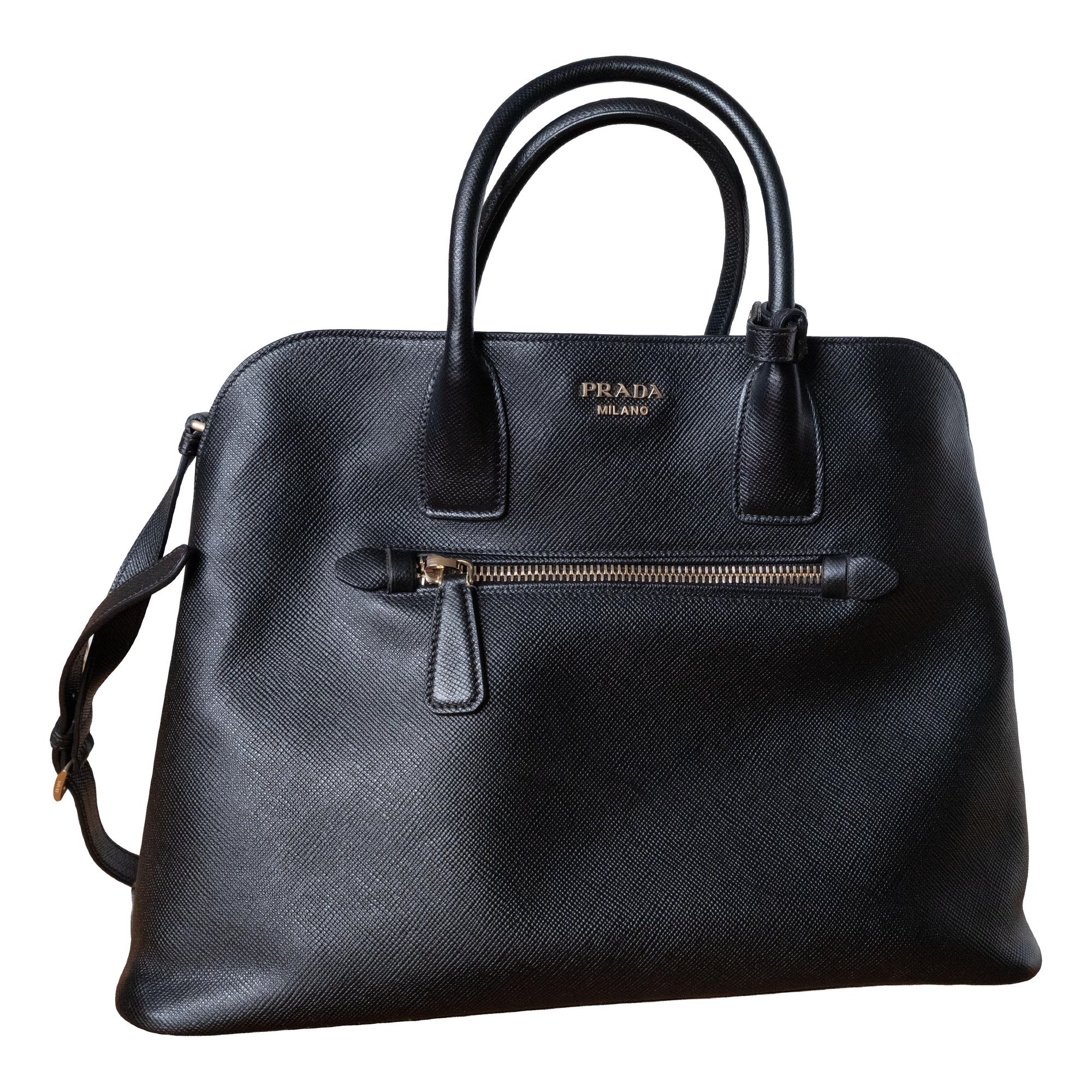 Double leather tote
