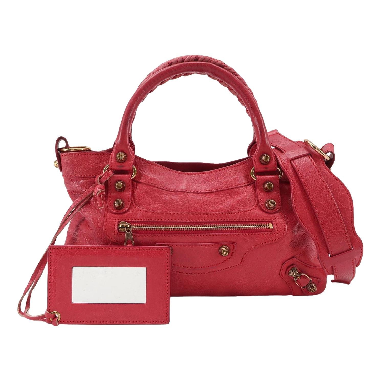 City leather handbag