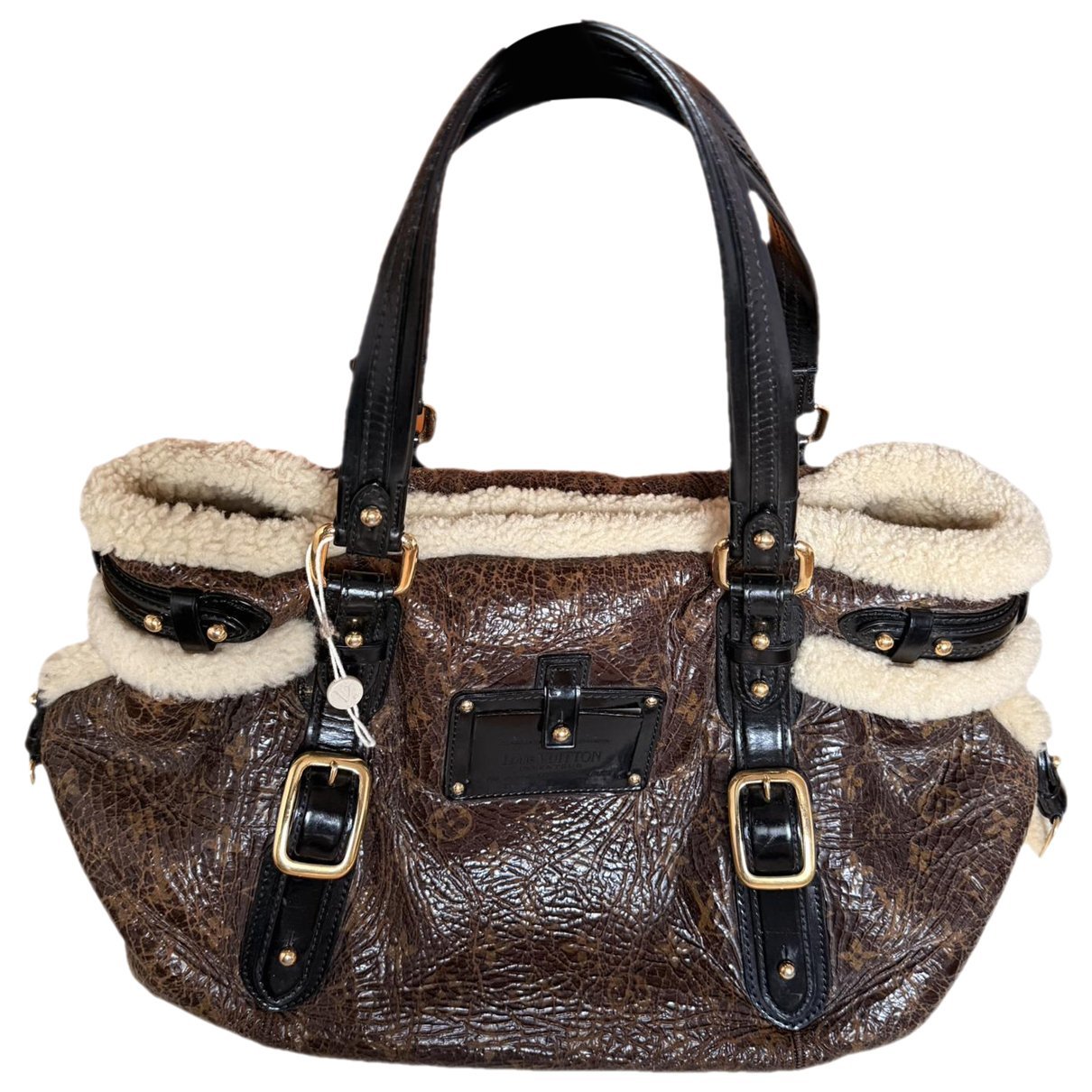 Shearing Thunder patent leather tote