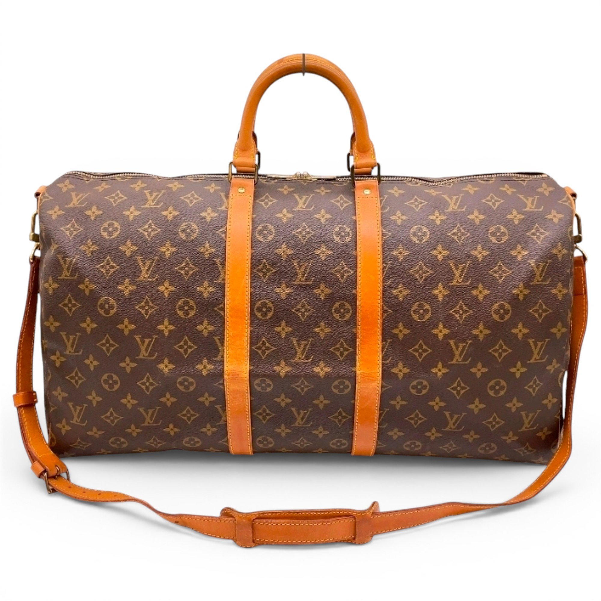 Keepall leather travel bag