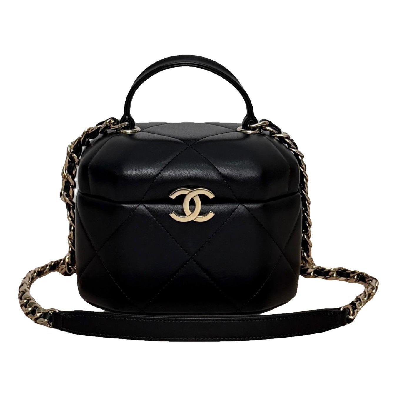 Vanity leather handbag
